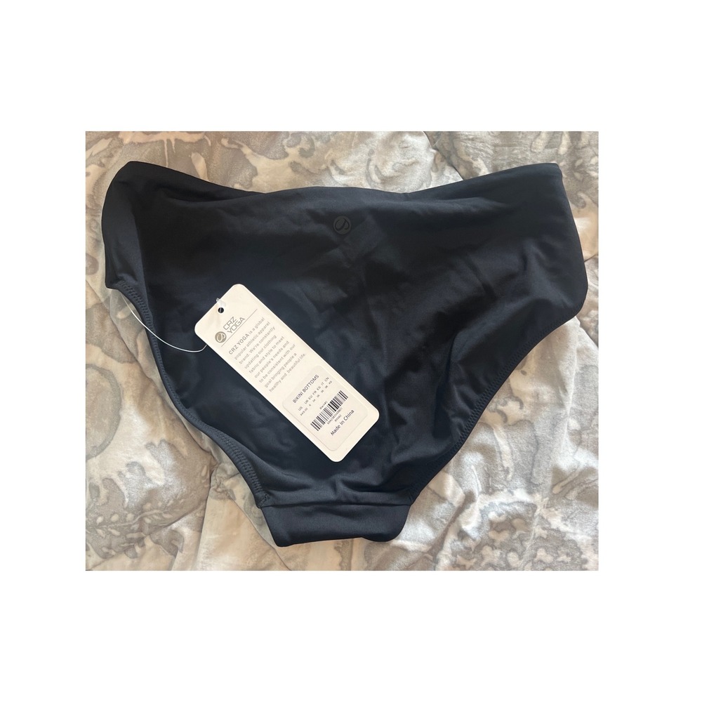 CRZ YOGA Bikini Bottoms Black Swimsuit Briefs NWT size XXS - Picture 2 of 2